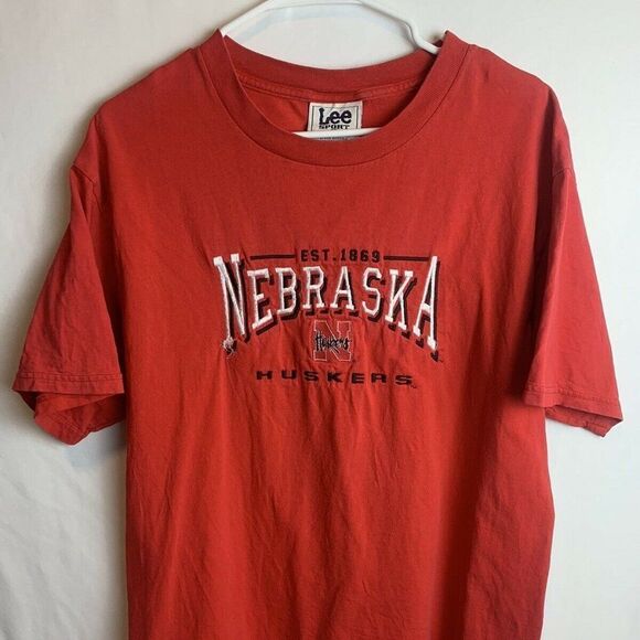 Lee Sport Other - Nebraska Huskers Vintage Tee T-Shirt Mens Size L Red Short Sleeve LEE Sport Tag